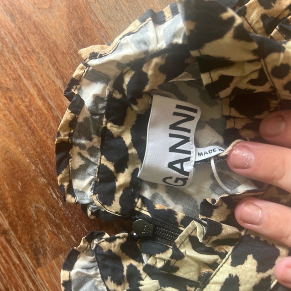 Size 10/12 ganni trapeze style cotton dress - Picture 4 of 4